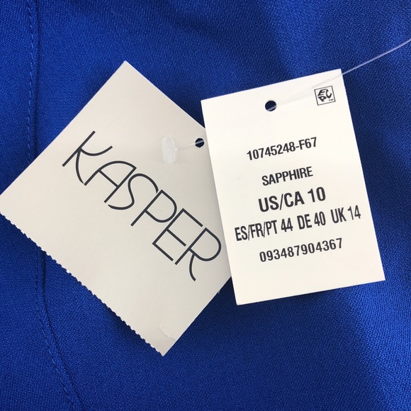 Kasper Blue Sleeveless Sheath Style Dress - Picture 6 of 8